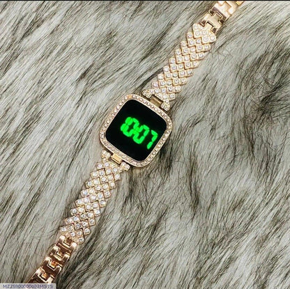 Stylish Women's Digital Display Watch - 1 Pc Quartz Movement Water Resistant